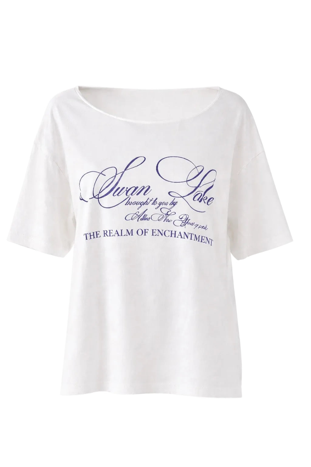 Prima Enchantment Script Swan Lake White Tee