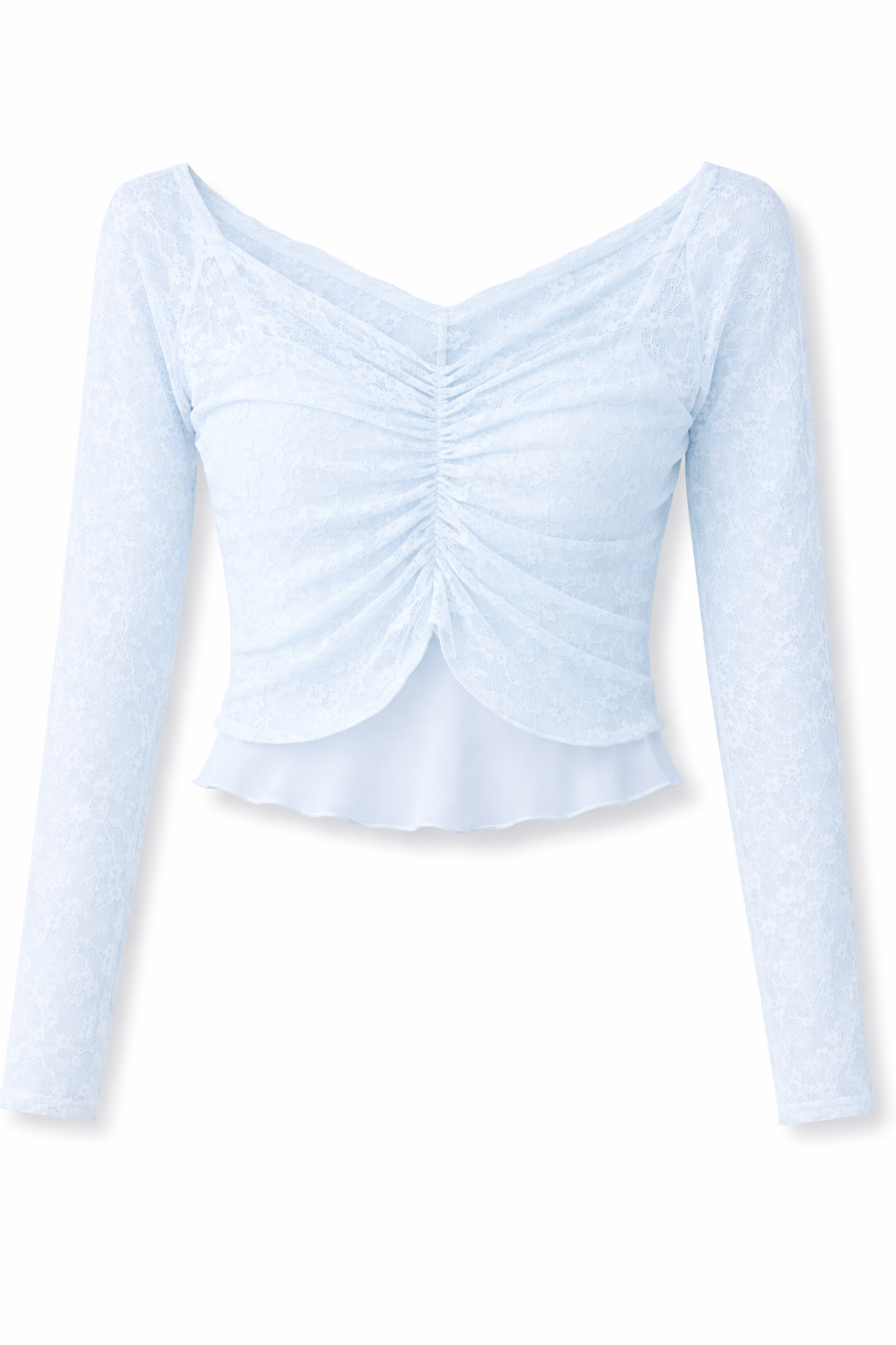 Etoile Blue Milk Mesh Top