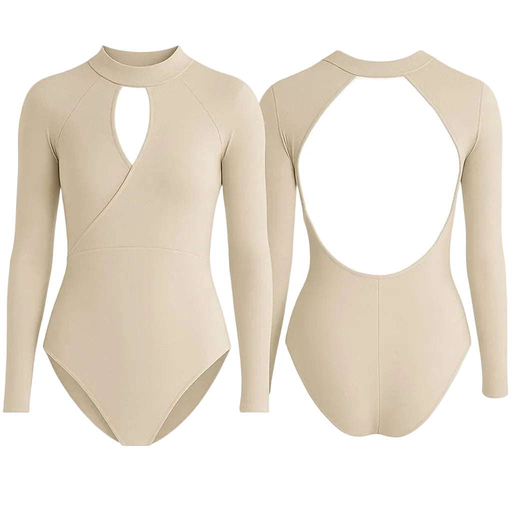Beige Grace Refined Leotard