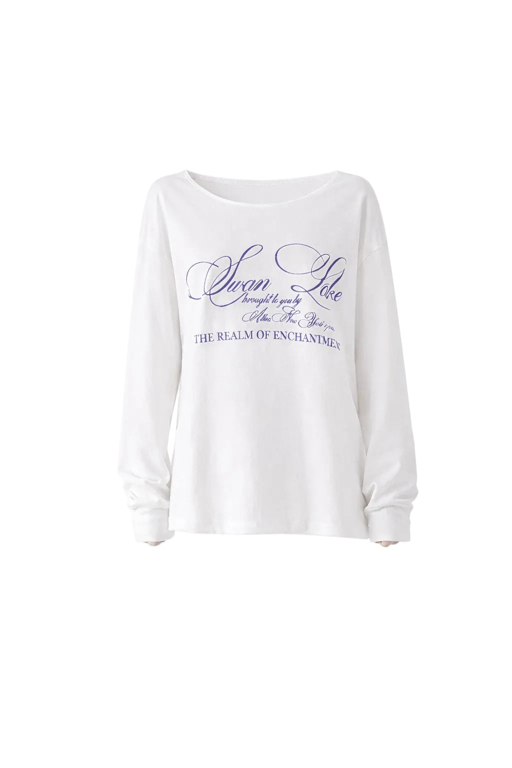 Prima Enchantment Script Swan Long Sleeve Tee
