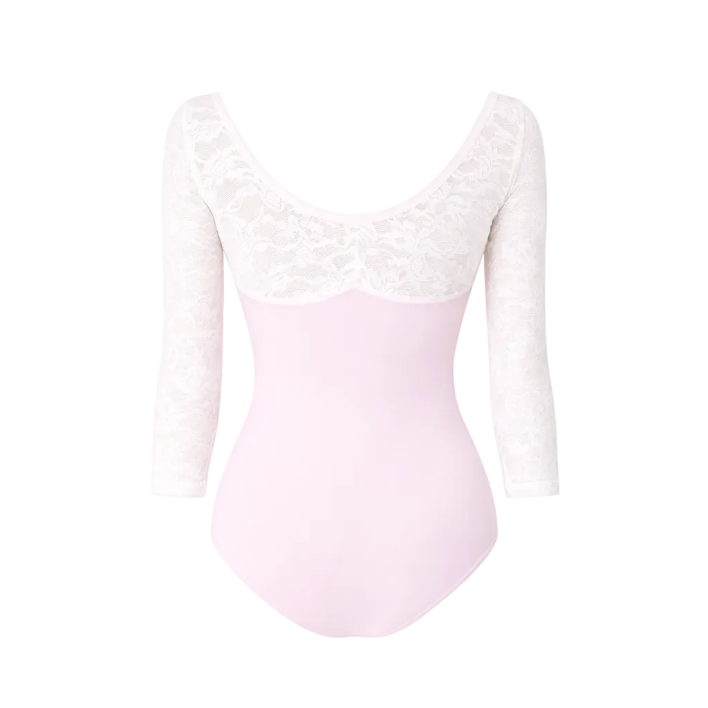 Valentina Pink Lace Leotard
